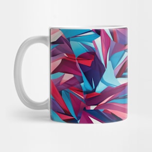 Cubist Harmony: Modern Geometric Dance in Pink, Blue, and Violet Mug